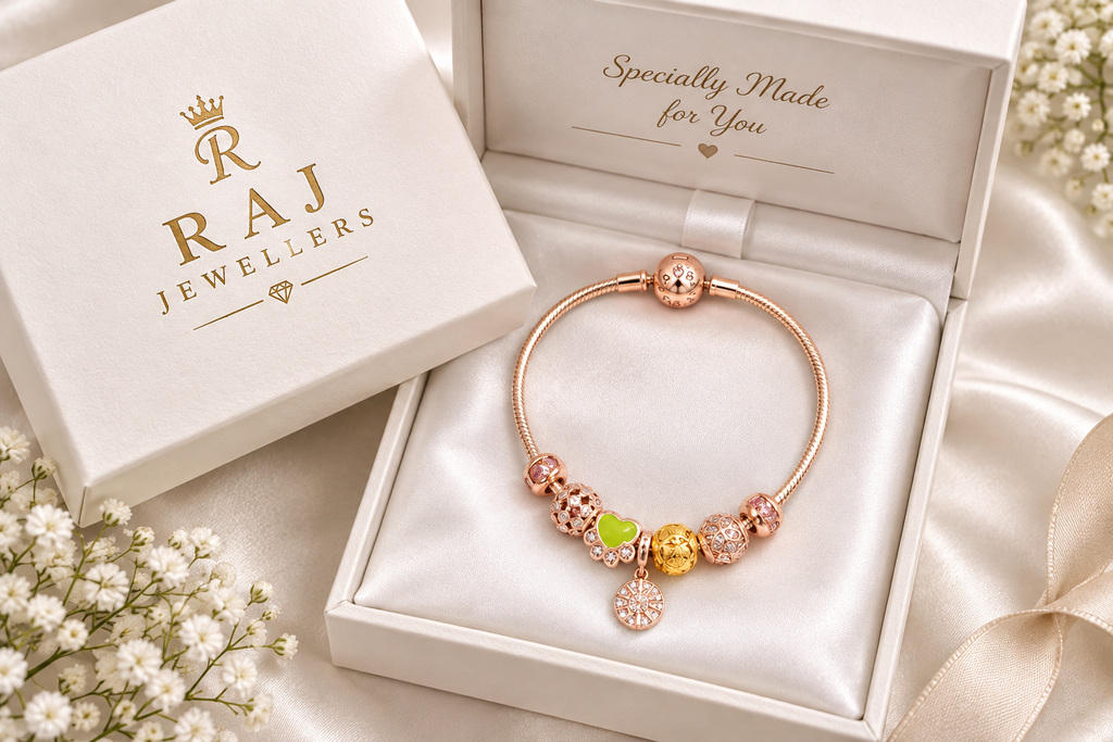 925 Silver Rose Gold Italian Pandora Girls Bracelet