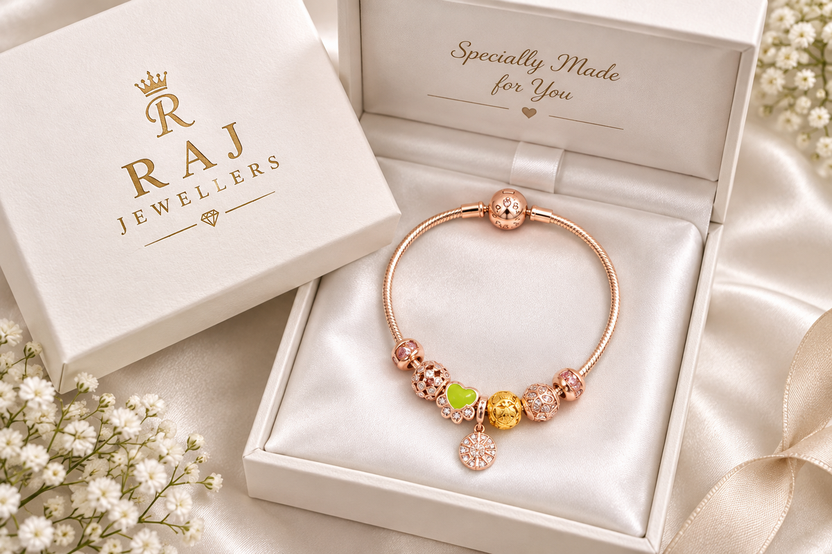 925 Silver Rose Gold Italian Pandora Girls Bracelet