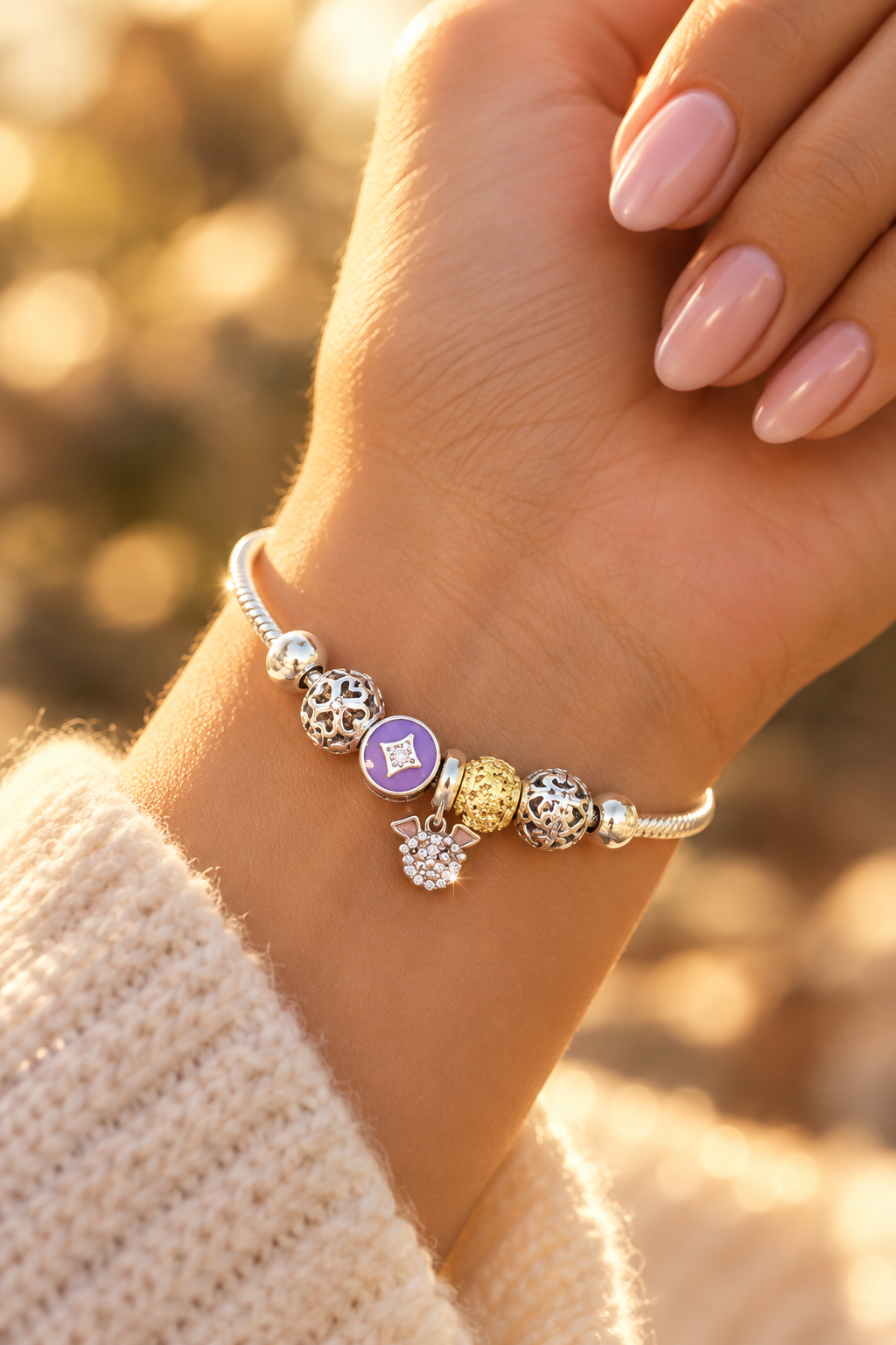 925 Silver Italian Pandora Girls Bracelet