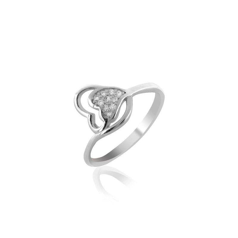 Shining Stone Heart Ring
