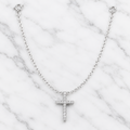 925 Silver Italian Cross Pendant Chain