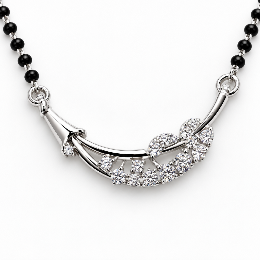 92.5 Italian Silver Mangalsutra Necklace