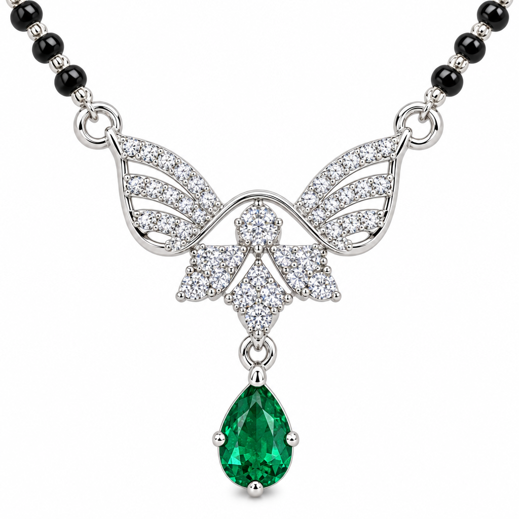 925 Italian Silver Angel Wing Mangalsutra