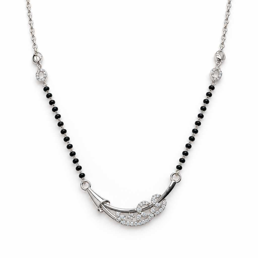 92.5 Italian Silver Mangalsutra Necklace