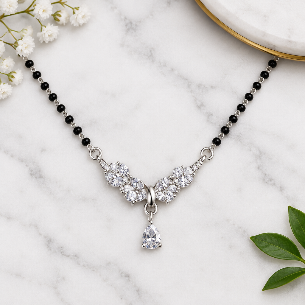 925 Italian Silver Butterfly Mangalsutra