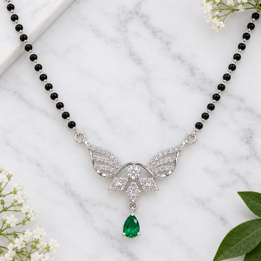 925 Italian Silver Angel Wing Mangalsutra