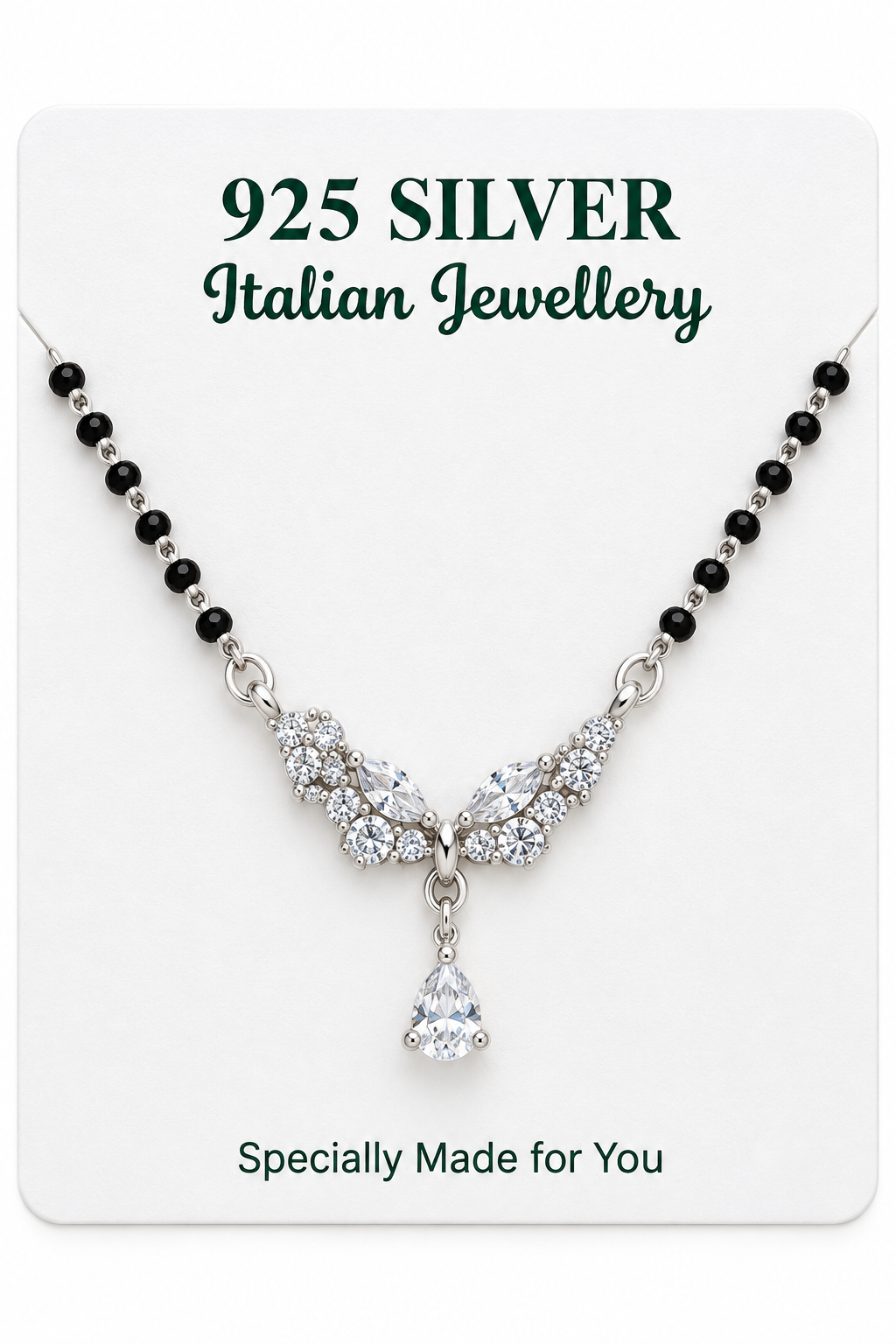 925 Italian Silver Butterfly Mangalsutra