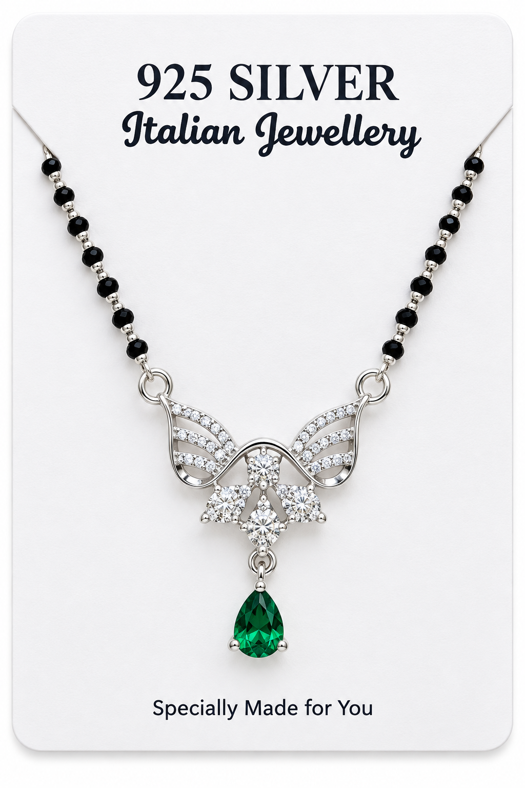925 Italian Silver Angel Wing Mangalsutra
