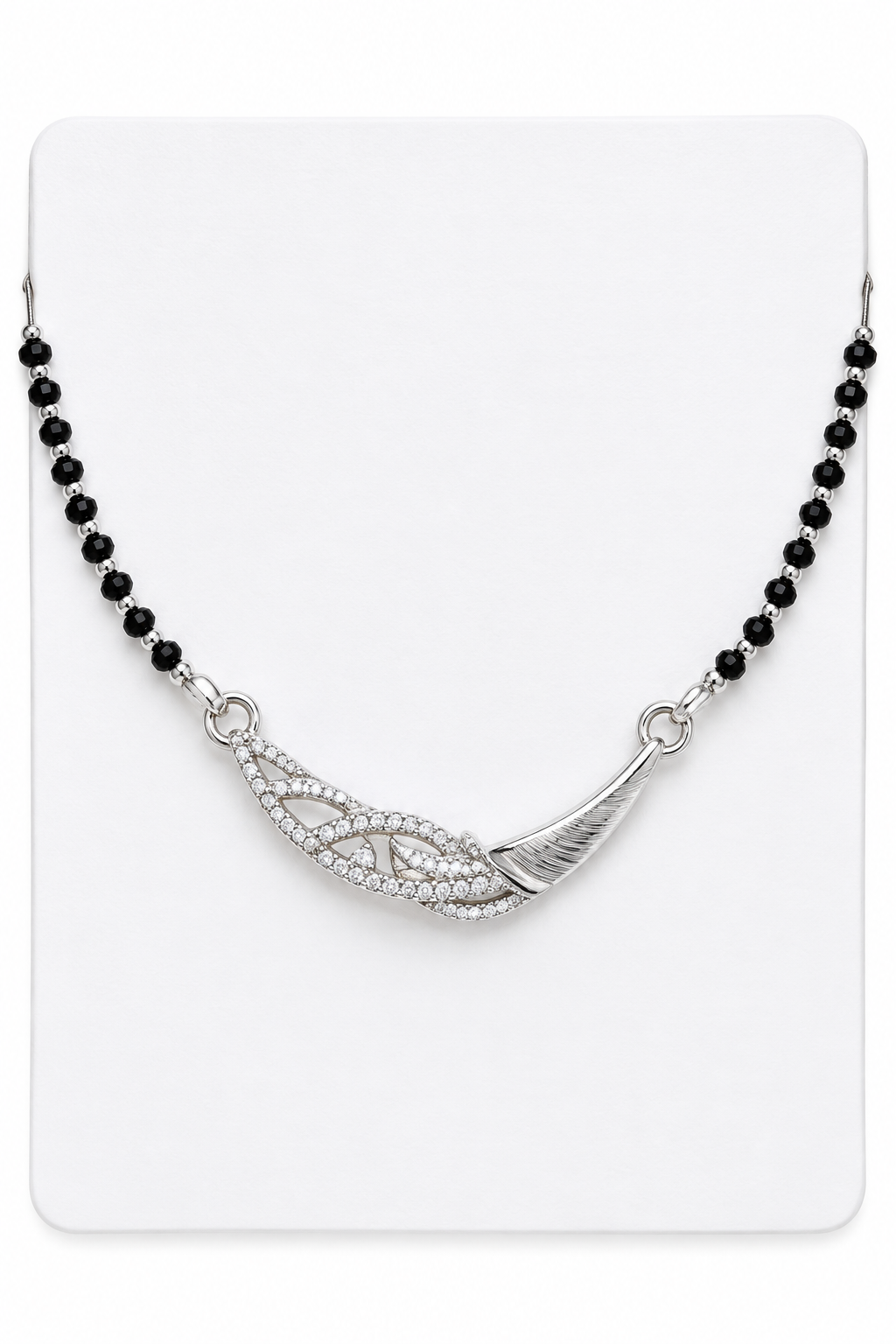 925 Italian Silver Leaf Bar Mangalsutra