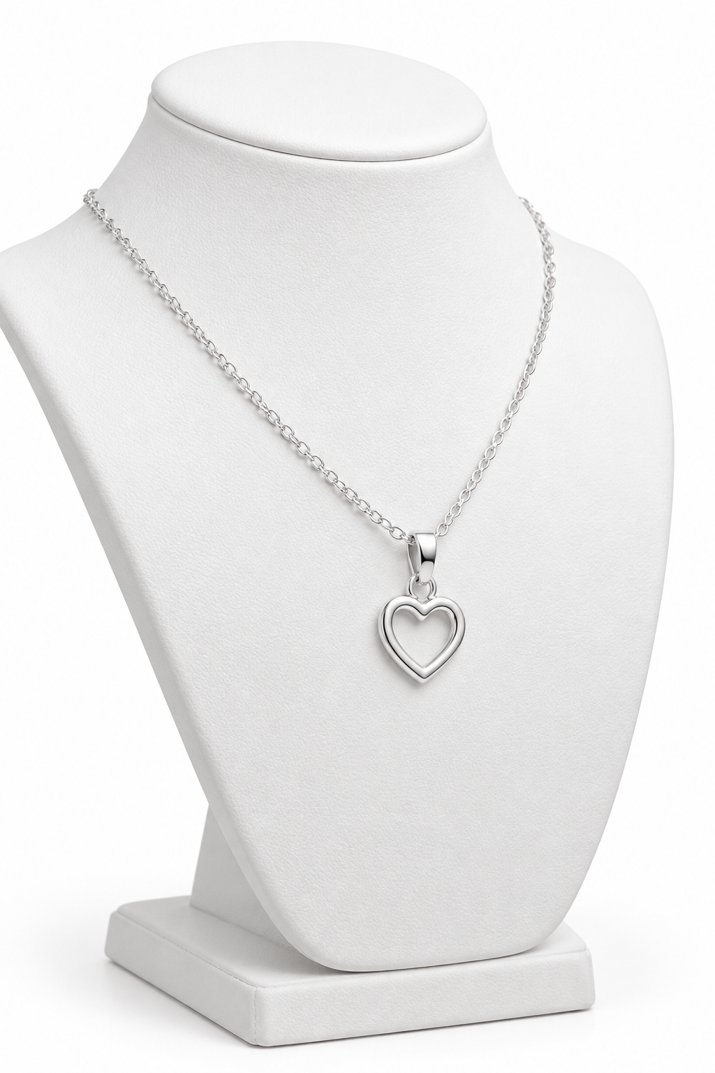 925 Silver Open Heart Pendant Chain