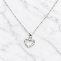 925 Silver Open Heart Pendant Chain