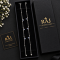 925 silver evil eye anklet with Raj Jewellers packaging