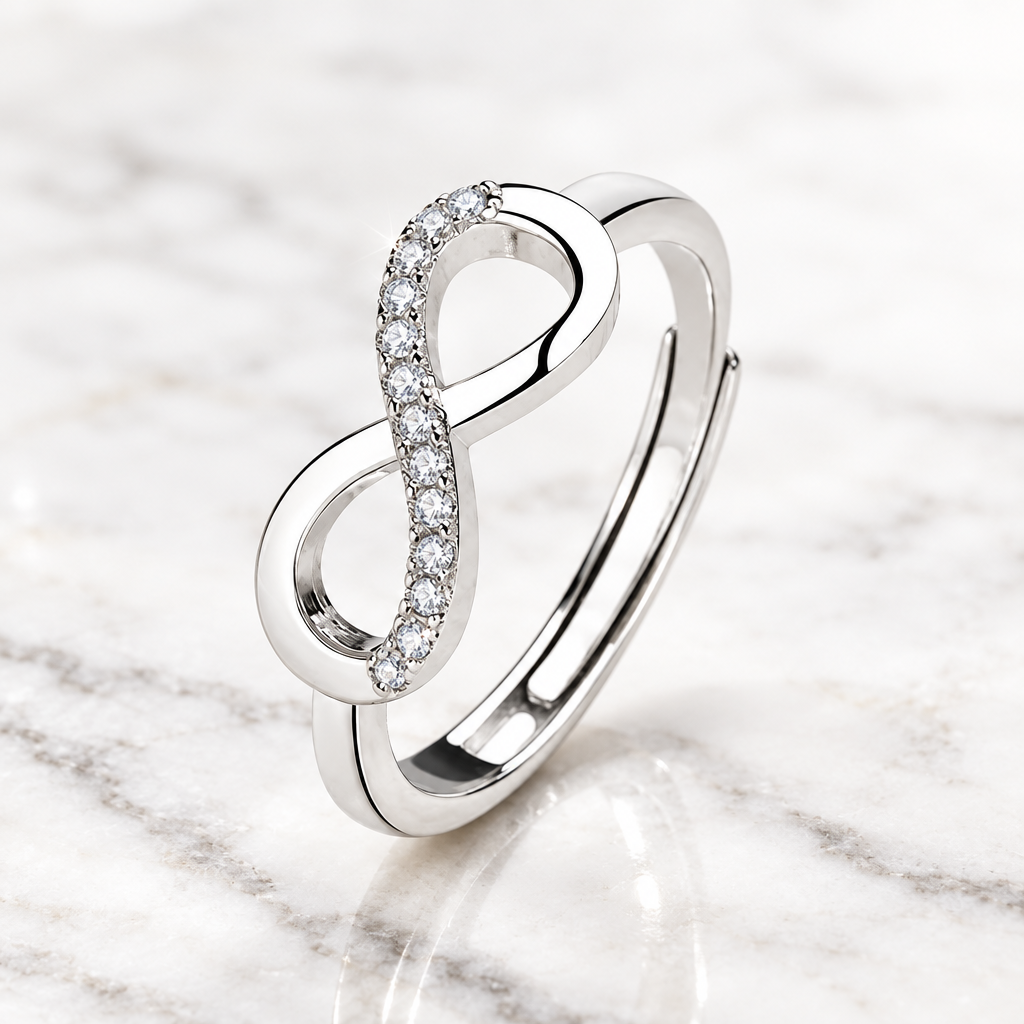 Italian Silver Infinity Ring