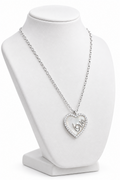 925 Silver Italian Love Heart CZ Pendant Chain