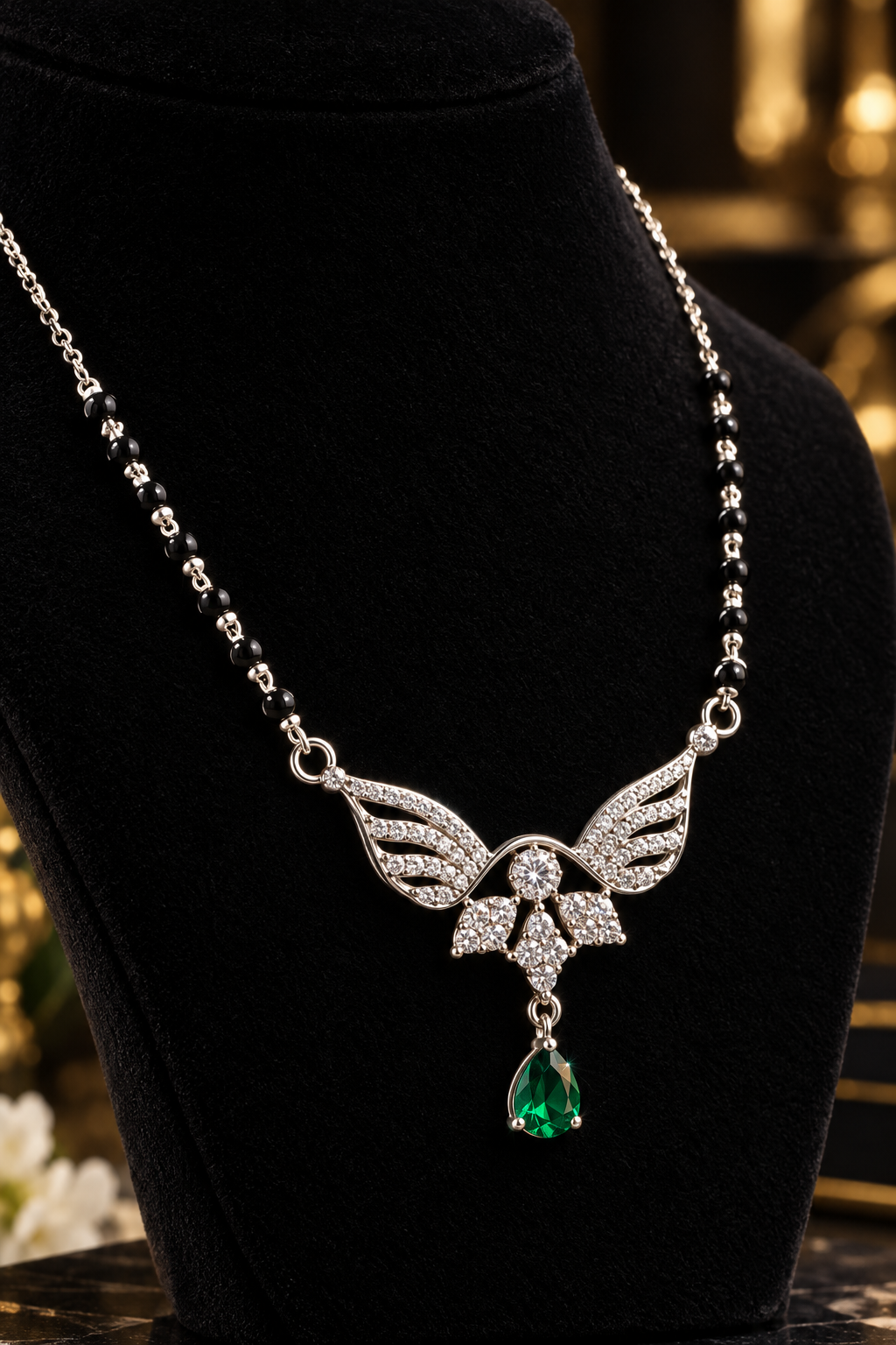 925 Italian Silver Angel Wing Mangalsutra